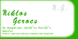 miklos gerocs business card